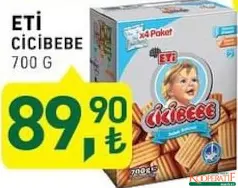 ETİ CİCİBEBE BİSKÜVİ 700 G ETİ CİCİBEBE BİSKÜVİ 700 G